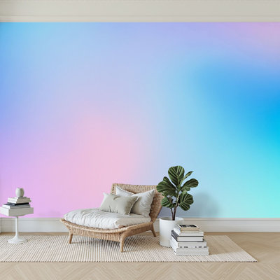 Peel and Stick Wallpaper 144" W x 100" H Modern Self Adhesive Wall Mural for Bedroom Holographic iridescent colorful rainbow foil abstract Beautiful