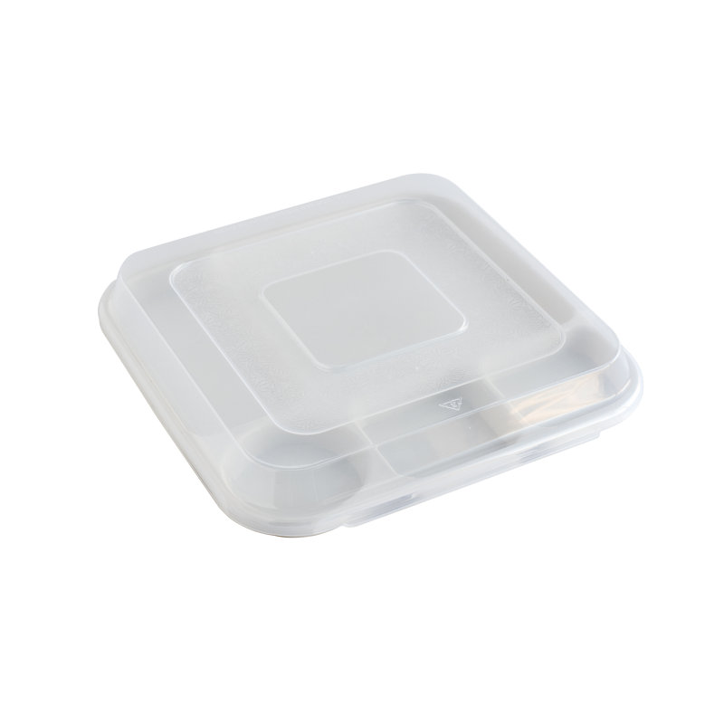 Plastic Divided Serving Dish with Lid