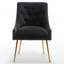 Chaise d'appoint en velours beige Baudel-1563904544