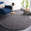 Tapis gris foncé fait à la main Elle-220618396