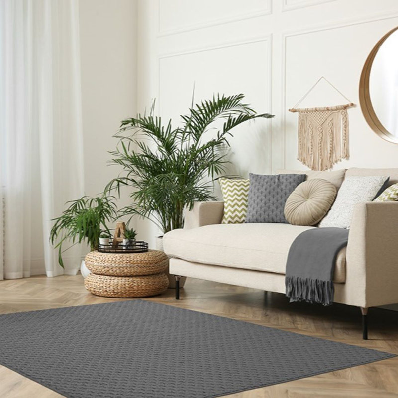 Tapis gris touffeté Lomax, Carré 12 pi x 12 pi