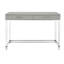 Ungar High Gloss 2 Drawers Writing Desk with Acrylic Legs & Stainless Steel Base-1195385304