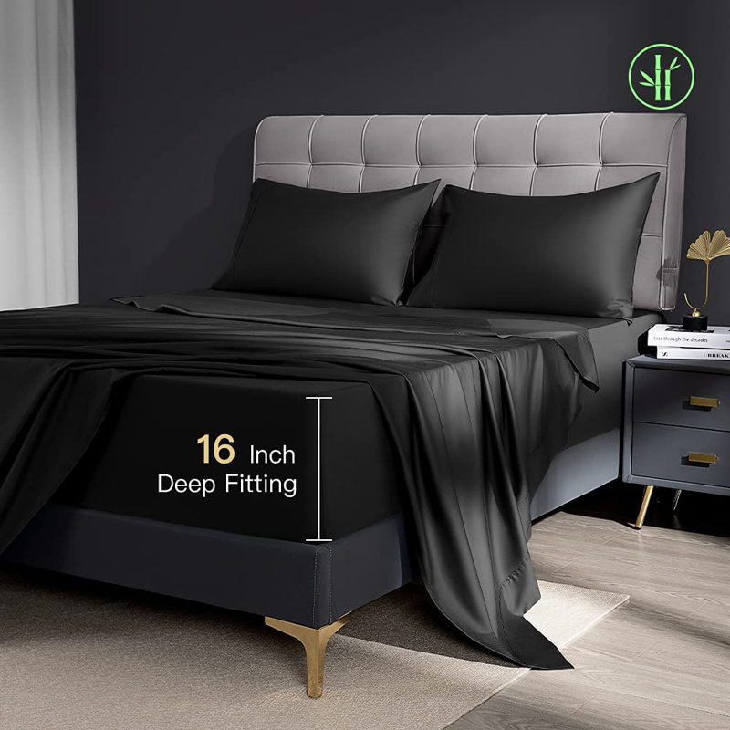 Ensemble de draps Gemmell, Noir foncé
