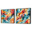 Cristianna - Ensemble de 2 collages carrés abstraits-101860200-101860204