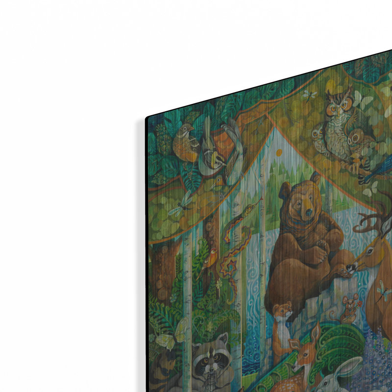 Art mural en métal Millwood Pines «Woodland Scene» par David Galchutt, H 24 po x l 16 po