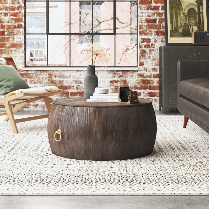 Table basse Almus, Marron foncé