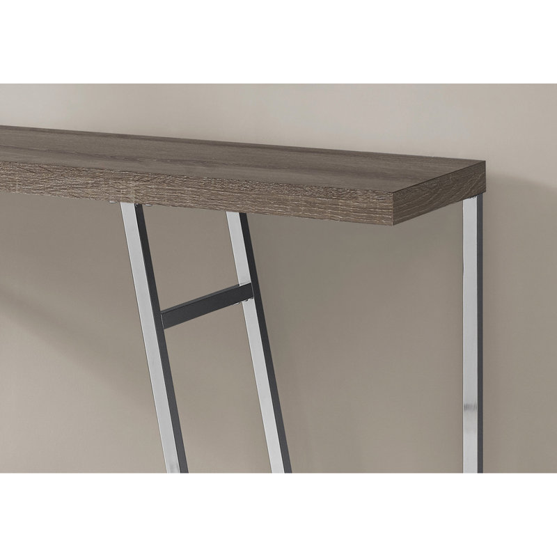 Élégante table d'appoint pour salle à manger - stratifié brun, garniture de hall d'entrée