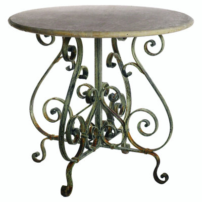 Stone Top End Table