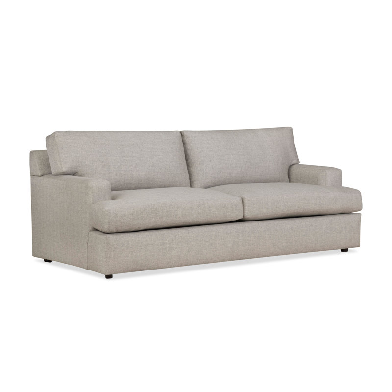 Canapé rembourré Cleo, Tissu natté turbo cendre
