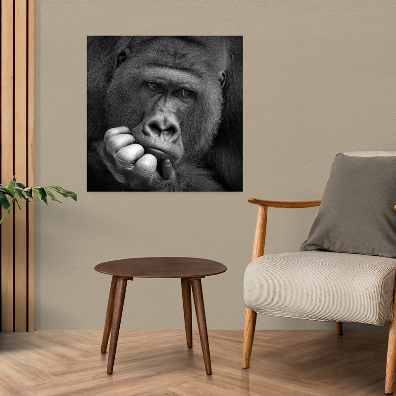 Art contemporain singe gorille contemporain, H 24 po x l 24 po
