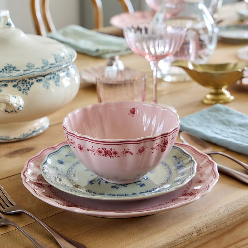 Vila Pasta Bowls, Pink/Red