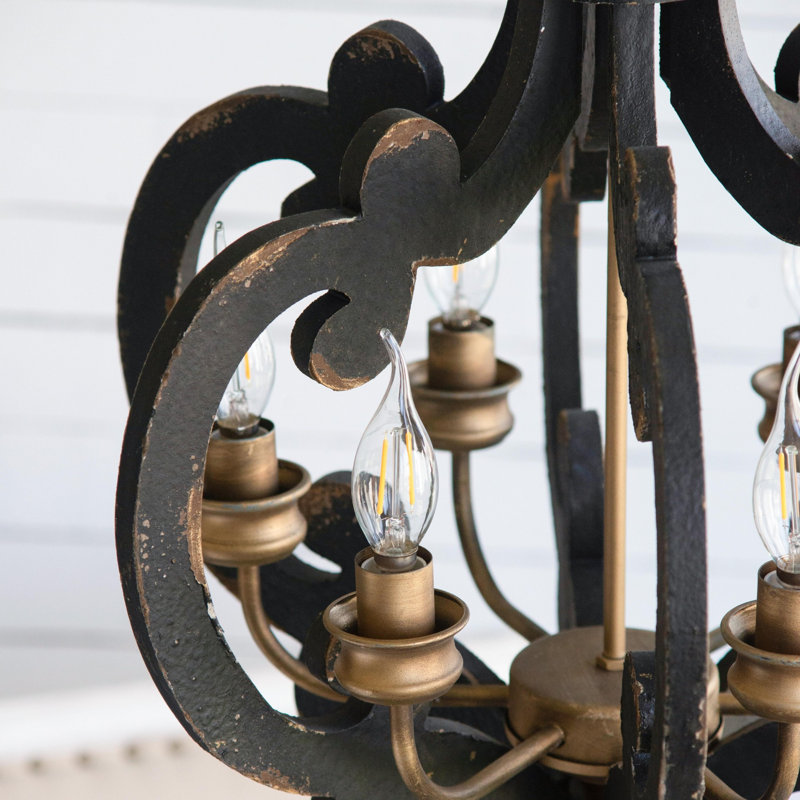 Cheree 6 - Light Novelty Chandelier, Black