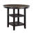 5pc Counter Height Dining - Black/brown Finish Built-in Shelves Seats 4 Transitional Wooden Table Chair Room Furniture Shelf Black & Brown Seating For