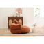 Pouf individuel, pouf en velours côtelé avec 3 coussins et accoudoirs-852480866