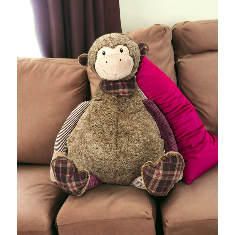 Coussin décoratif en polyester brun 23 po x 24 po