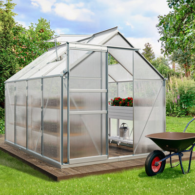 Greenhouse With Aluminum Frame, PC Panels 6FT X 8FT -  Balconera, SHFTPLGH2040