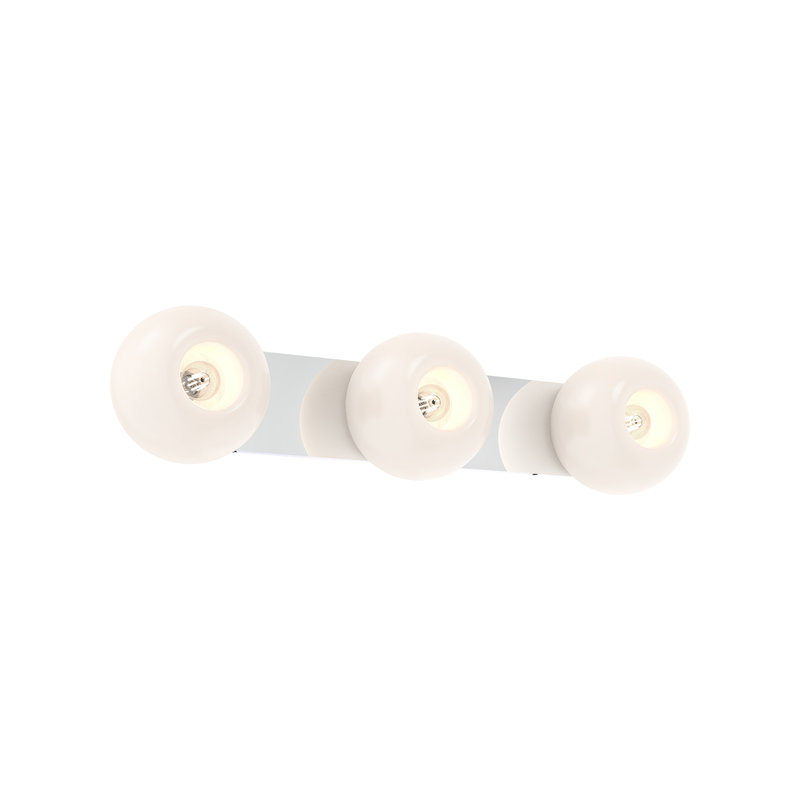 Samar 3 - Light Bath Bar, Chrome, Opal Glass