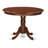 3 Piece Dinette Set for Small Spaces Contains a Round Dining Table with Pedestal and 2 Dining Chairs, Mahogany-870972342-920316424