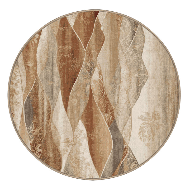 Cascading Drift Rug, Round 4'