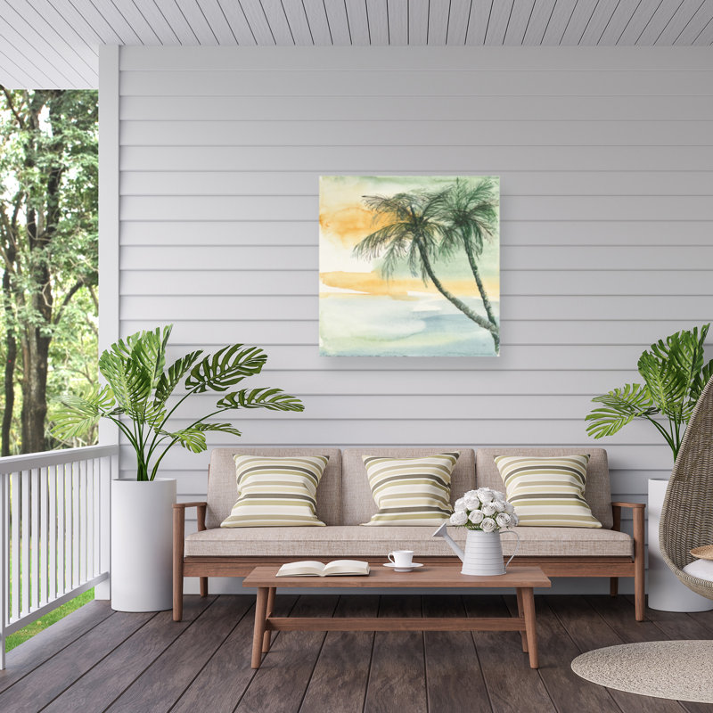 Toile pour l'extérieur «Island Sunset II» par Reyansh Chris Paschke, H 18 po x l 18 po x P 1,5 po
