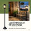 Lampadaire solaire d'extérieur, paquet de 2 lampadaires solaires Dusk to Dawn de 63 po, lampadaires imperméables, lampadaire blanc chaud pour patio avec ampoule remplaçable