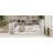 L-shaped Wooden Daybed with Desk, Storage Bookcase and LED Light, Ideal for Bedroom, Living Room, Dorm and Home Office-501468962-501468960