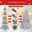 Arbre de Noël artificiel floqué avec support en métal-58252377