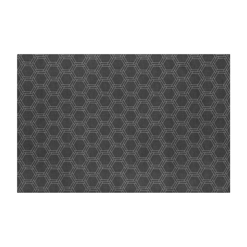 Un-Rug Honeycomb Low Profile Kitchen Mat, Rectangle 1'11" x 2'11", Brown