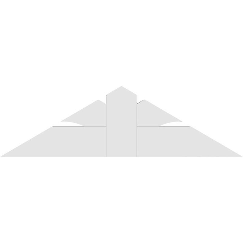 Support pour pignon en PVC de qualité architecturale Richland, H 14 po x l 48 po (pas: 7/12), P 4 po x F 6 po