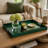 Diana Serving Tray with Integrated Handles, Green Polyurethane 19x14-130120750