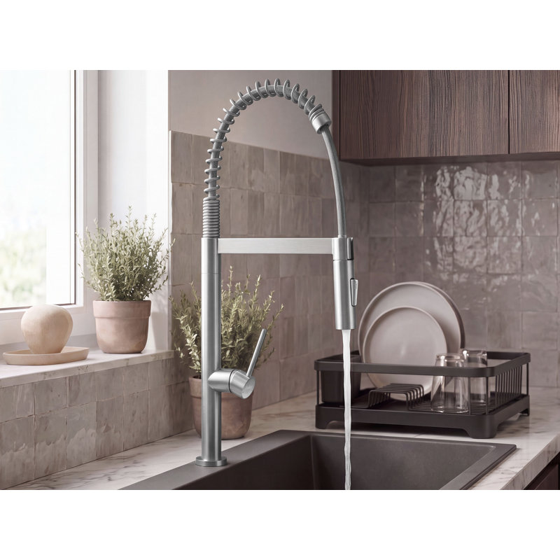 Kitchen Spring Coil Tap ATCAMA Silver, Silver