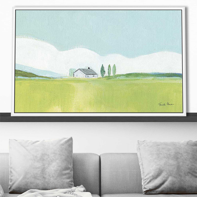 Fresh and Green - Peinture, H 39,5 po x l 63,5 po x P 2 po, Cadre flottant blanc