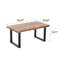 Medium-density Fiberboard Coffee Table With Metal Legs
