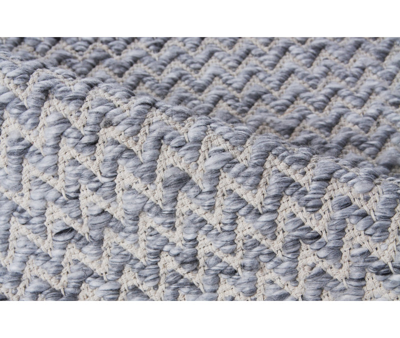 Rialto Chevron Area Rug in Dark Gray, Rectangle 9' x 12'