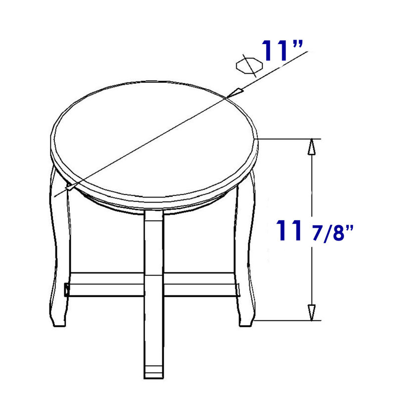 11'' W Wood Shower Bench