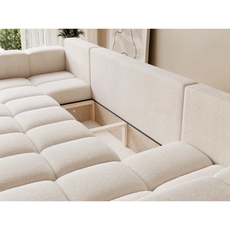 6 Seater Sofa Bed, Cream