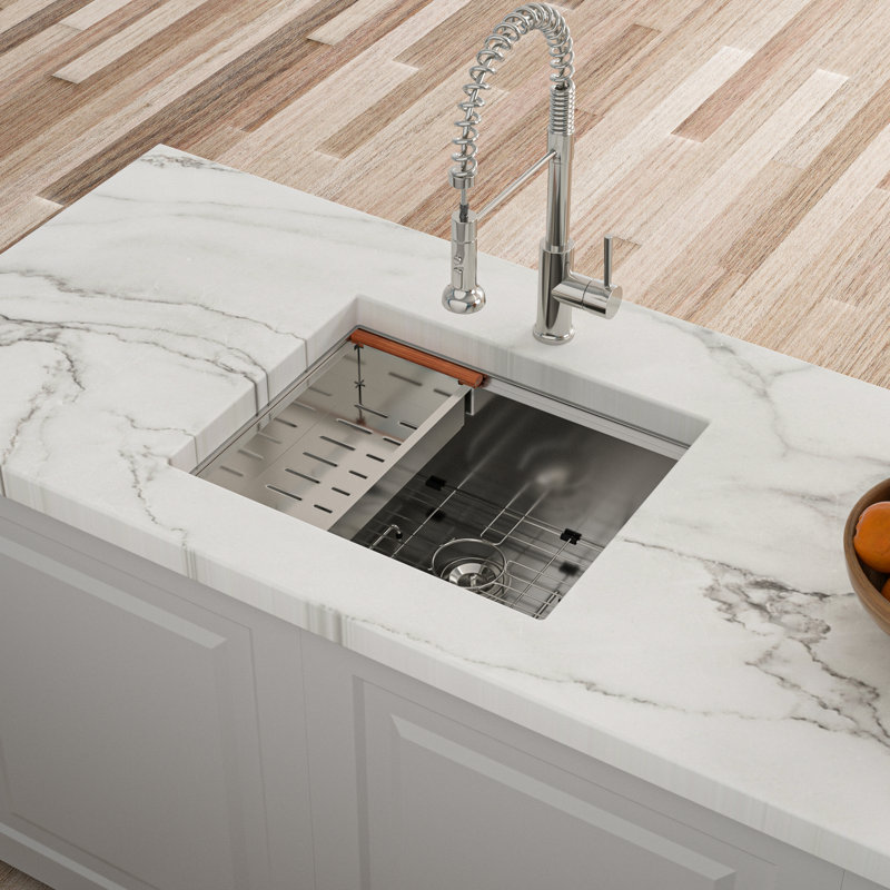 23"X19"X10" Deep Kitchen Sink - Stainless Steel, Condensation Coating 304 Steel 23X19x10, Smooth Surface And Easy Drain
