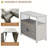 Wooden Patio Bar Table Set With Storage, Buffet Cabinet Sideboard For Outdoor And Indoor