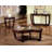 Sofa Table Open Bottom Shelf Glass Insert Top Cocktail Table For Living Room