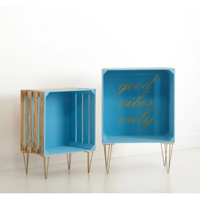 Trinx Agostini Solid Wood Decorative Bin