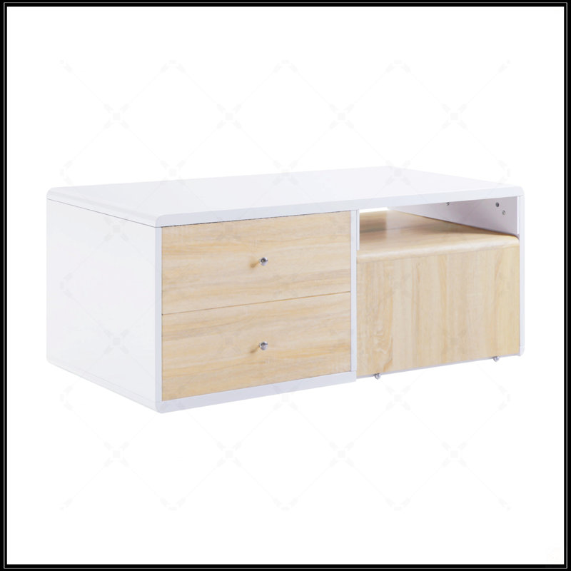 Rectangular Coffee Table With Pull-Out Table