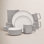 COLORTEX Porcelain Dinnerware Set - Service for 4
