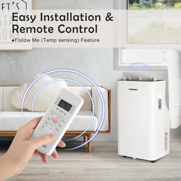 e euhomy AC-8-NEW Euhomy Portable Air conditioner 8000 BTU ,3-in-1 Smart  Air conditioner with Remote control, 24 Hour Timer and Window Installatio