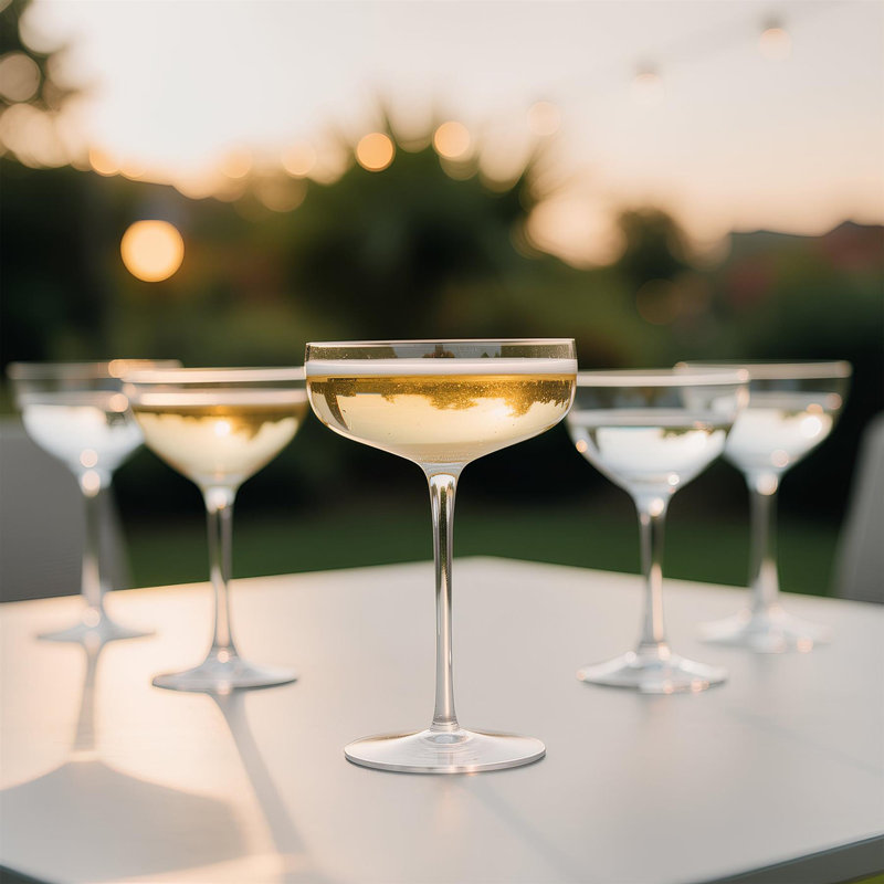 Argon Tableware Hoxton Crystal Champagne Coupe Glasses, Set of 6