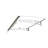 Door Window Awning For Wooden Wall House, 0.137" Thick Polycarbonate, Aluminum Brackets, Heat & Snow Resistance, 3 Mounting Spots, Modern Style Valance Outdoor, 47X34, Solid Rain