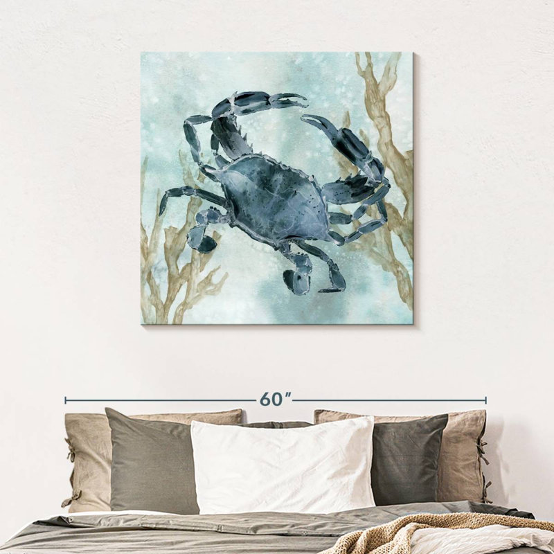 " Navy Crab ", 39" H x 39" W x 1.25" D