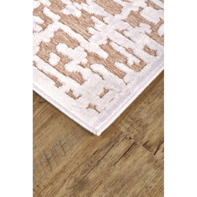 Blush / tapis blanc Ewald, Rond 7'6" x 7'6"