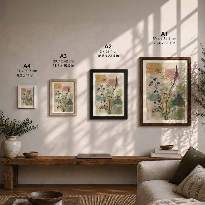 Study Botanical - Framed Print, Walnut, A3 - 42.0 x 29.7 cm