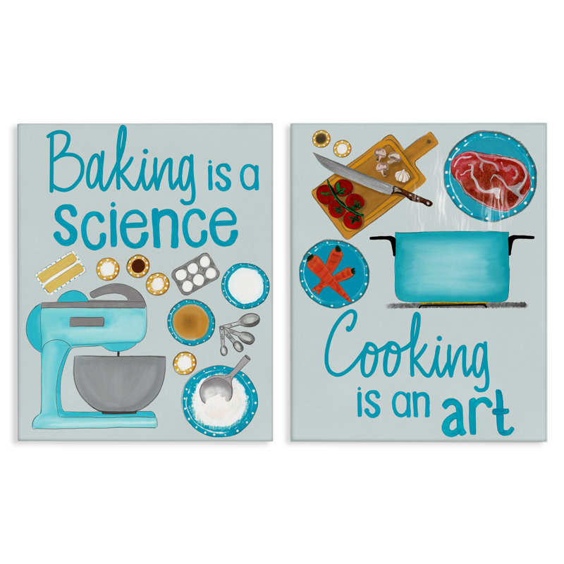 Ensemble de toiles de cuisson et de cuisson 2 pièces, conception par Christine Becker, H 20 po x l 16 po