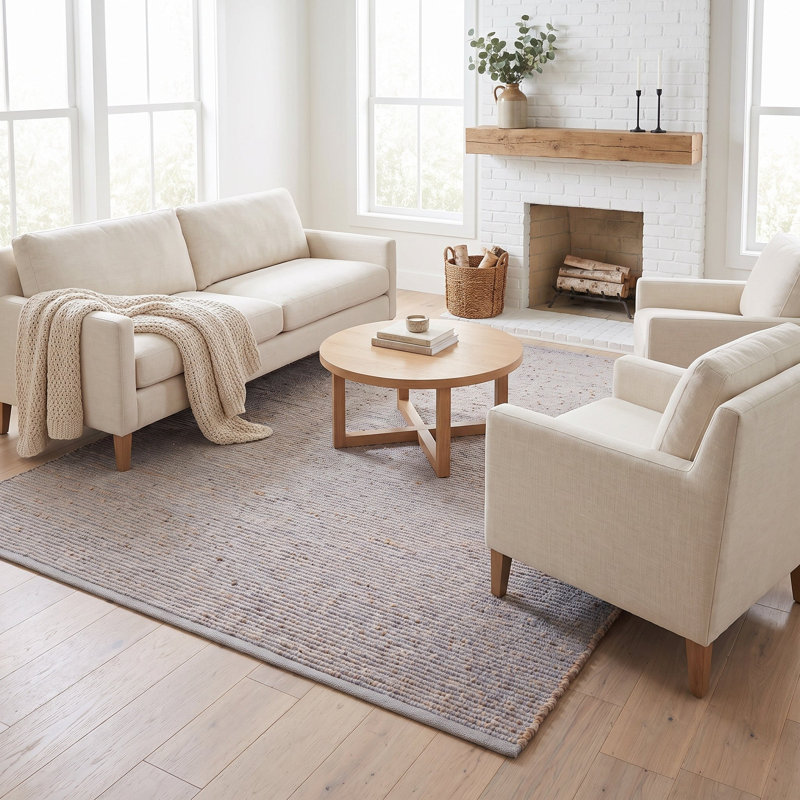 Tapis campagnard en jute et coton Colston, Rectangle 8 pi x 10 pi